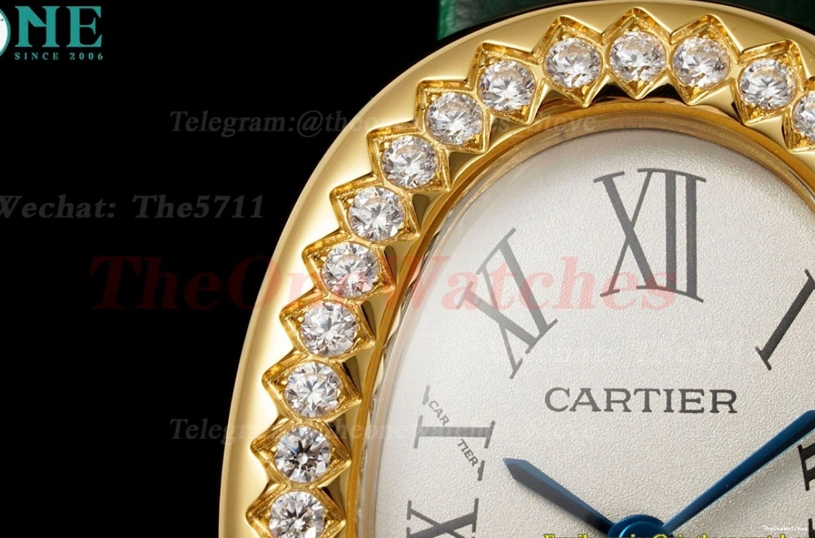 Baignoire LE Dia Ladies YG Green Dial Quartz AF 31mm White 0407